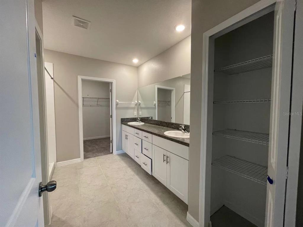 31875 Sun Kettle Loop Wesley Chapel, FL 33545 - Photo 12 of 23 a large bathroom with a sink and a large mirror