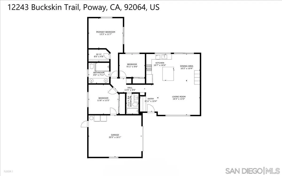 12243 Buckskin Trail Poway, CA 92064 - Photo 40 of 41 a picture of floor plan