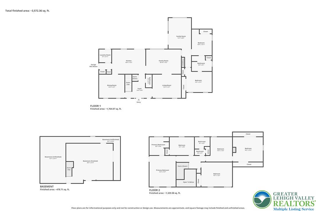 4542 Springfield Drive Coplay, PA 18037 - Photo 89 of 89 A comprehensive floor plan detailing three levels of this thoughtfully designed residence.