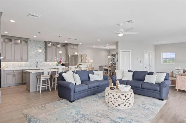 a view of a balcony with couch