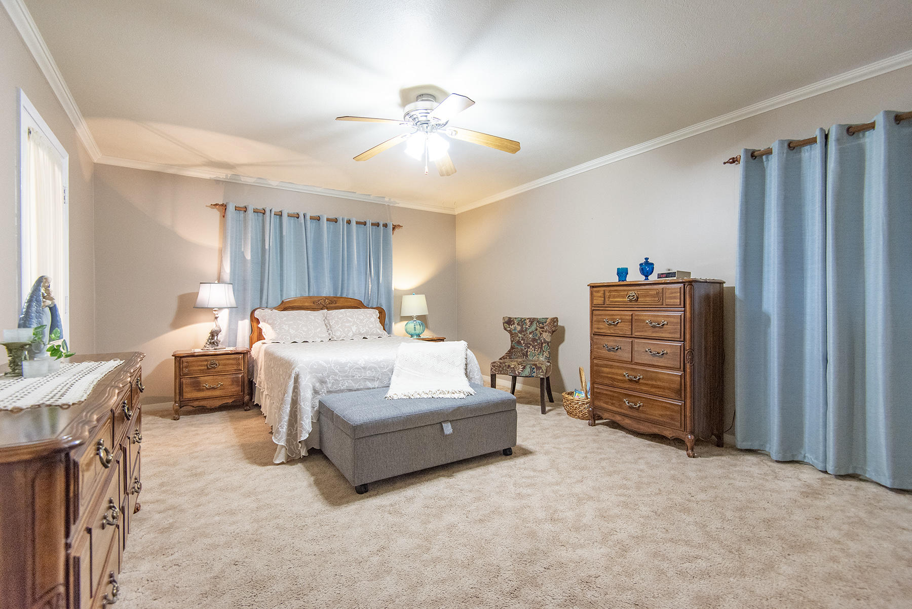 299 South Callison Road Tipton, CA 93272 - Photo 40 of 55 Third bedroom, very large! Their is extra waterproof vinyl plank flooring that new owners can install!