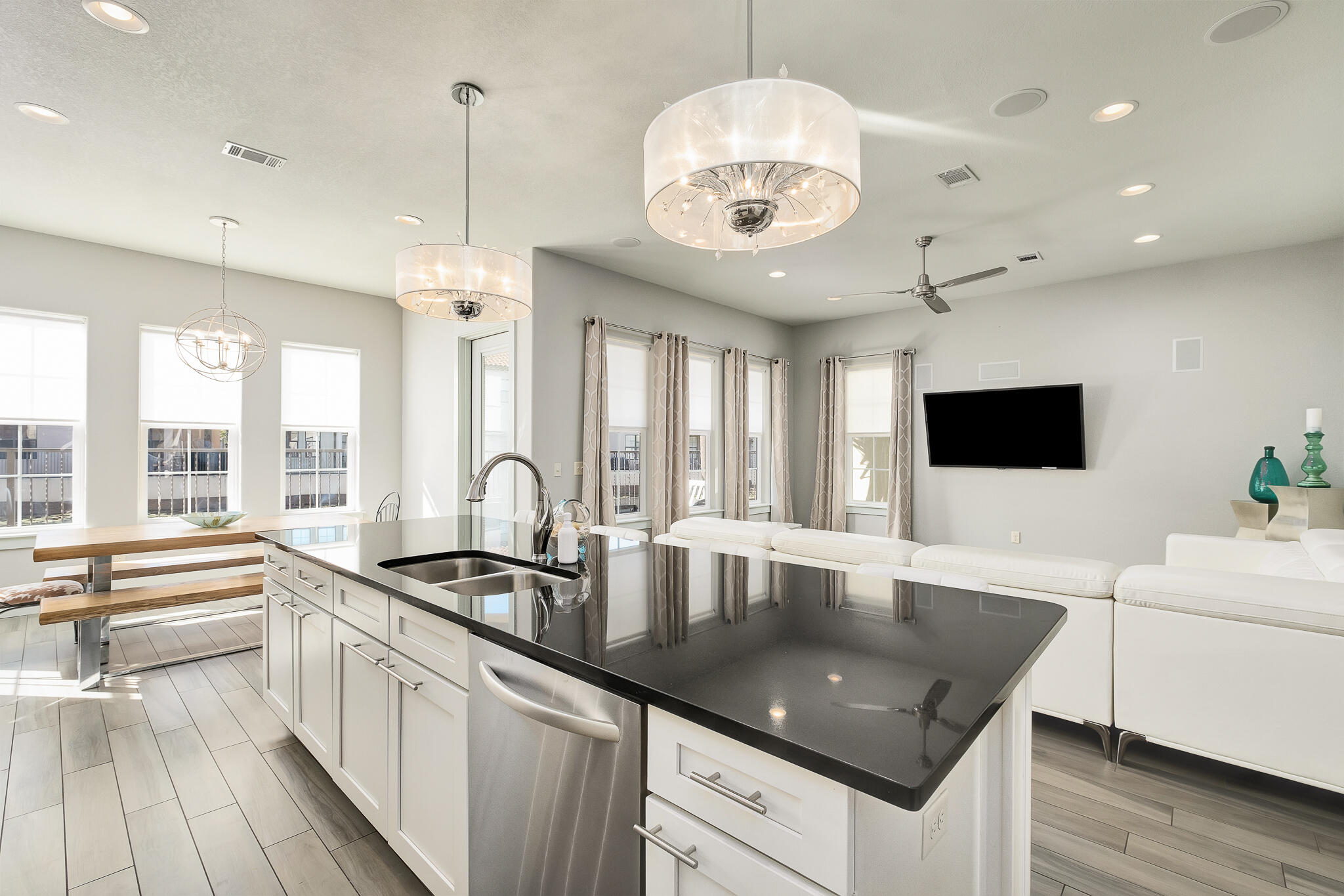 1959 Baytowne Loop Miramar Beach, FL 32550 - Photo 10 of 33 a large kitchen with stainless steel appliances a large counter space a sink and cabinets