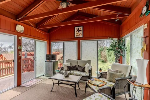 a outdoor space with patio furniture
