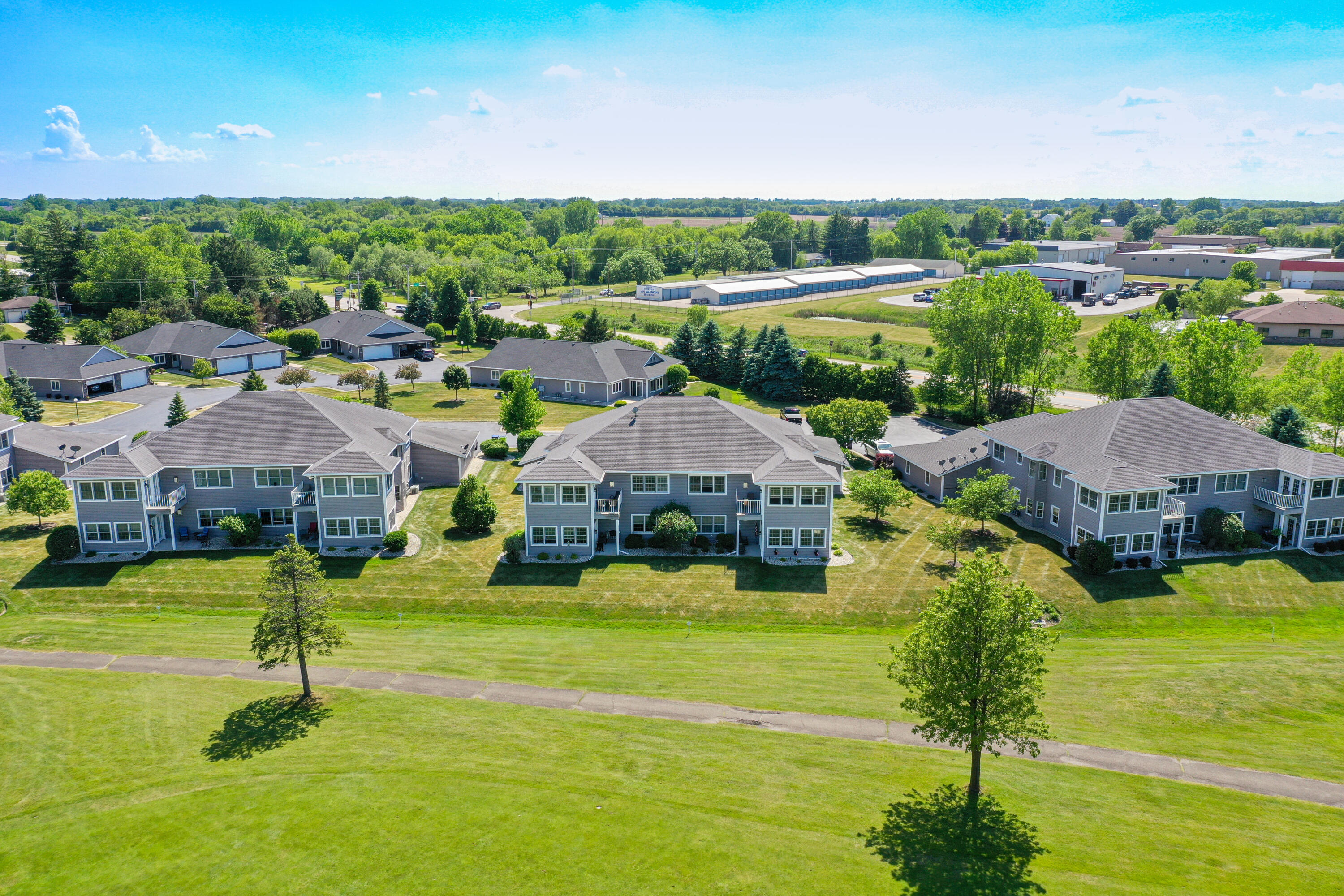208 Potter Road, Unit 201 Elkhorn, WI 53121 - Photo 29 of 37 Aerial View Rear Elevation