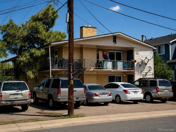a car parked in front of a house