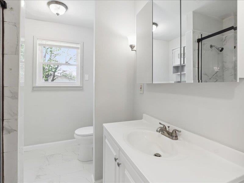 2725 Porter Road Mason, TN 38049 - Photo 17 of 33 a bathroom with a sink a toilet and a mirror