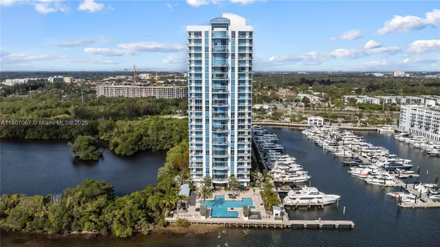 a view of a city and lake