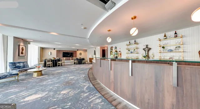 a city street lined with tall buildings