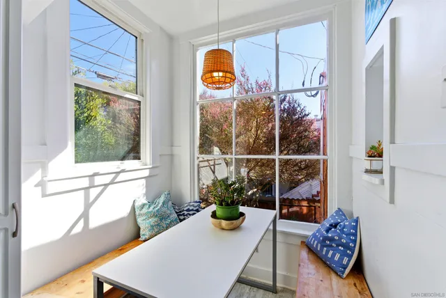 a view of a living room and window