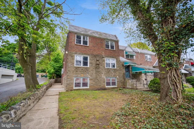 a view of a brick wall