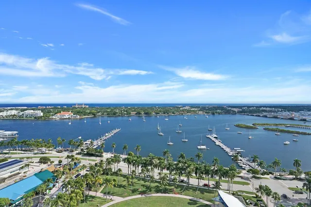 a view of city and ocean