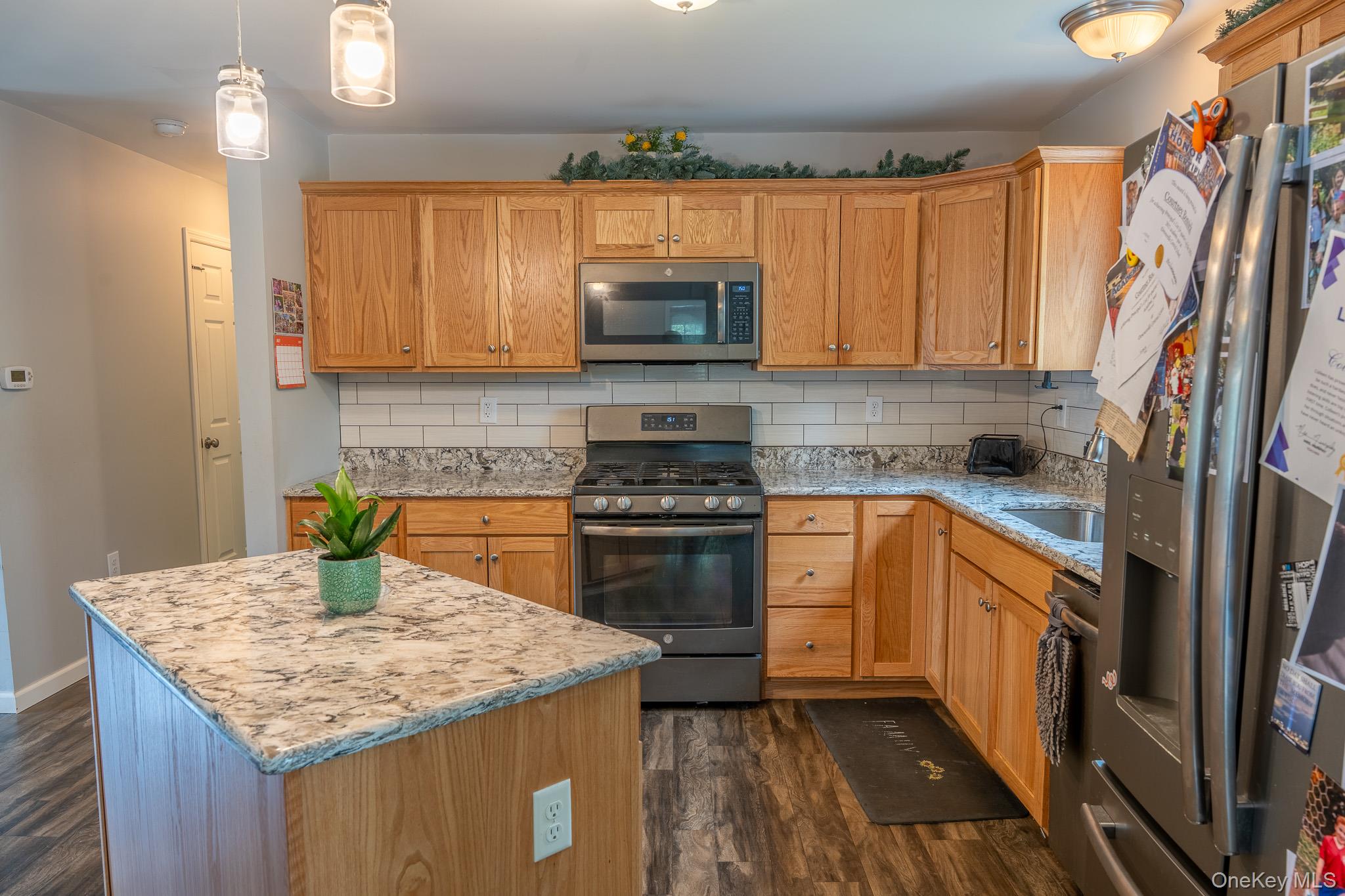 56 Ahrens Road Parksville, NY 12768 - Photo 4 of 23 a kitchen with stainless steel appliances granite countertop a stove a sink dishwasher and a refrigerator
