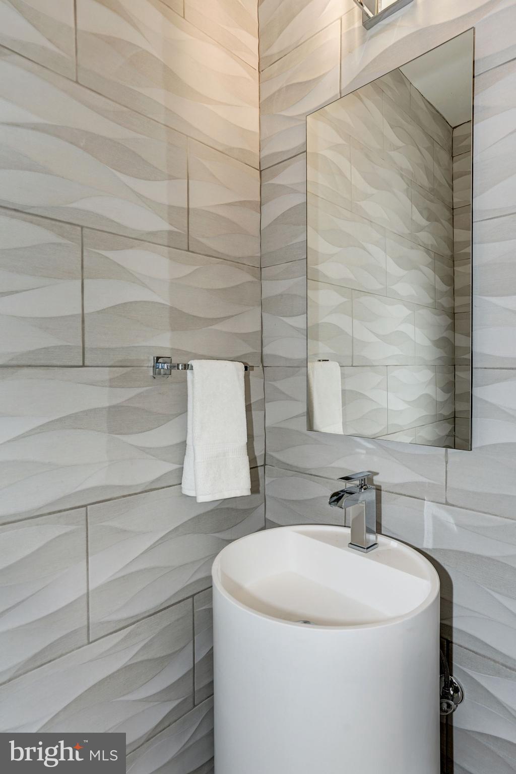 2515 Ontario Road Northwest, Unit 2 Washington, DC 20009 - Photo 7 of 42 Powder room with Porcelanosa tiles
