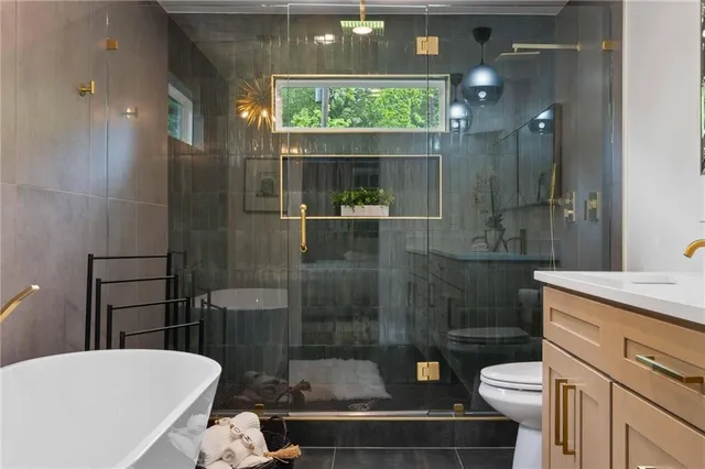 a workspace with furniture and window