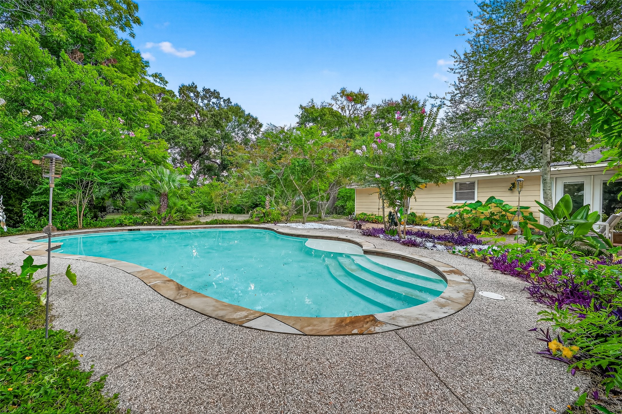 10302 Ivyridge Road Houston, TX 77043 - Photo 43 of 47 a view of a swimming pool with a yard