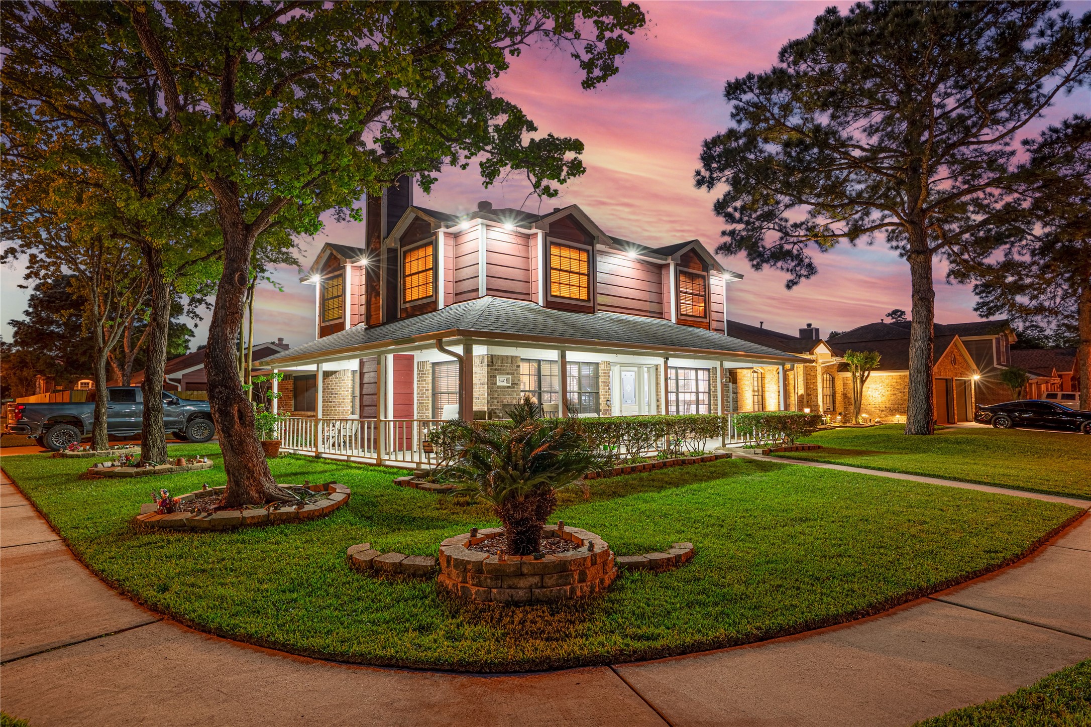 3403 Berry Grove Drive Spring, TX 77388 - Photo 2 of 43 This home literally GLOWS in the dark! Look at how beautiful it shines with the recessed lighting around.