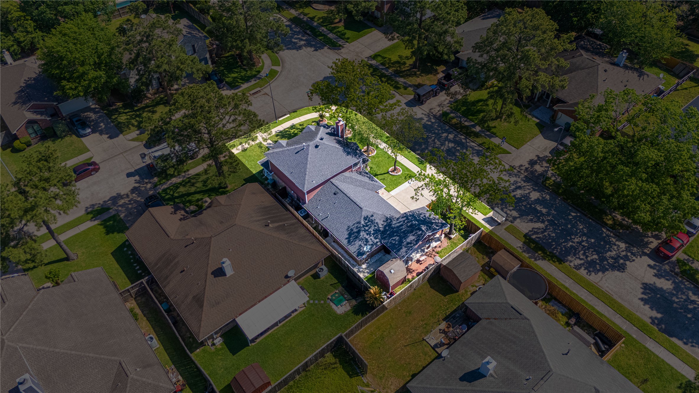 3403 Berry Grove Drive Spring, TX 77388 - Photo 42 of 43 Aerial view of the corner lot.