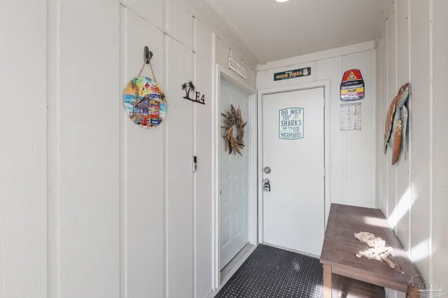 a view of an entryway with hallway