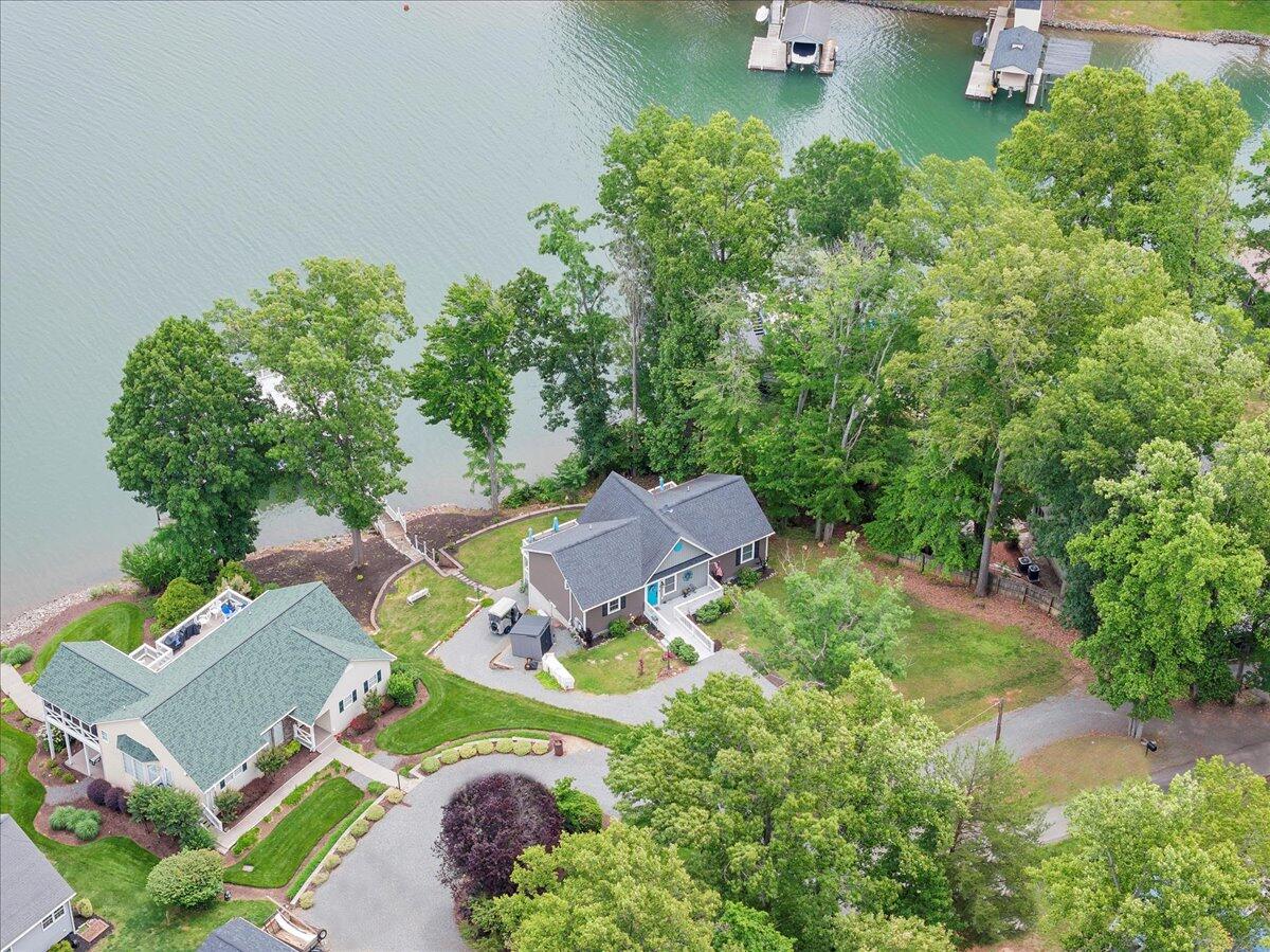 244 Cove Road Penhook, VA 24137 - Photo 87 of 88 an aerial view of a house with yard and green space