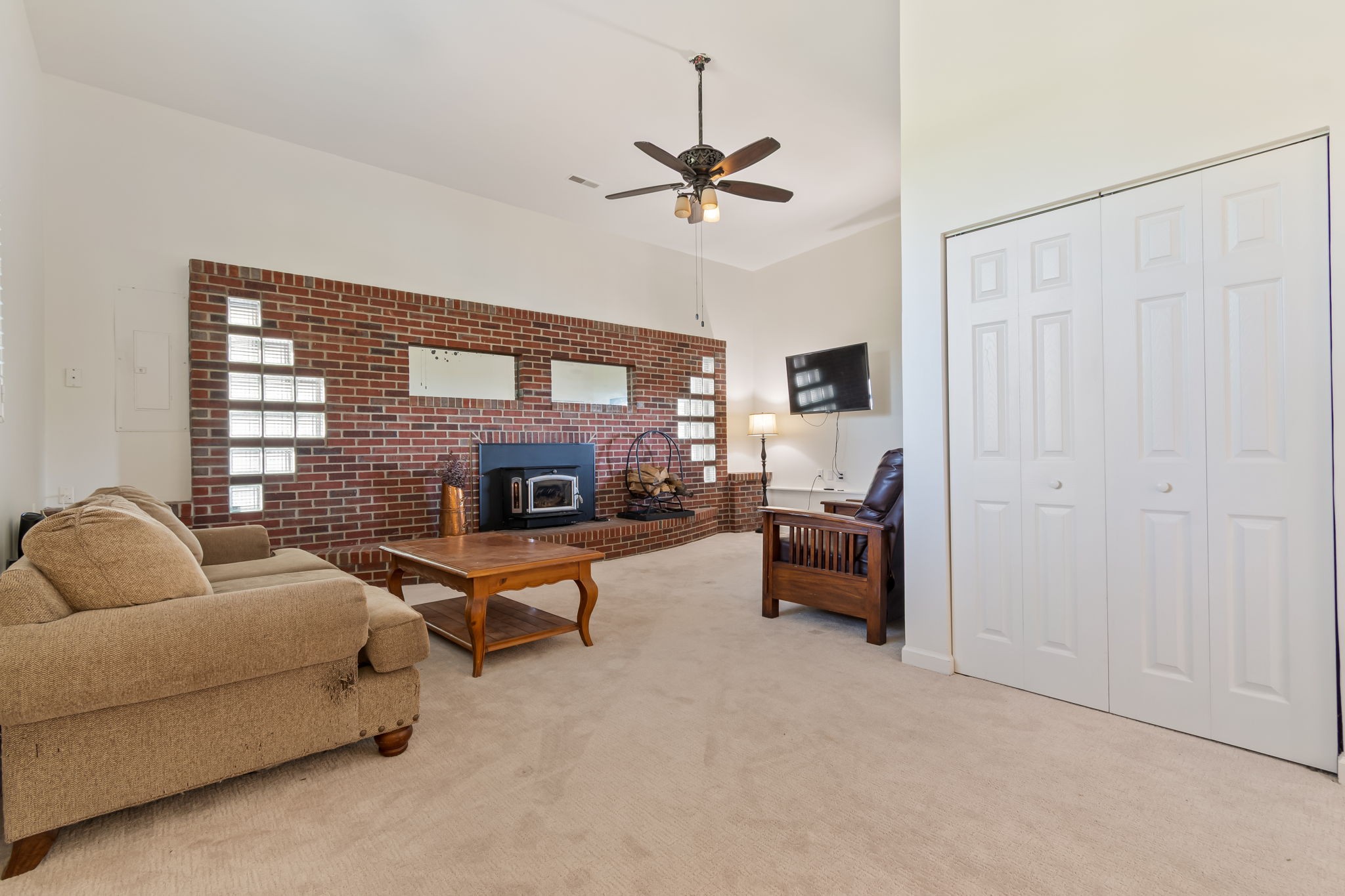1979 Buck Daniels Road Culleoka, TN 38451 - Photo 27 of 61 a living room with furniture and a fireplace