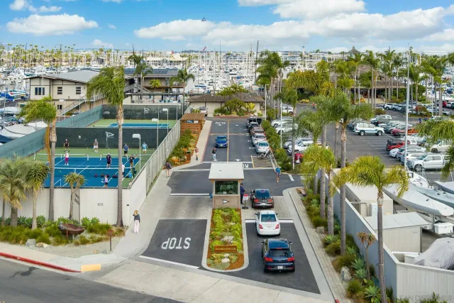 a view of a city with tall buildings