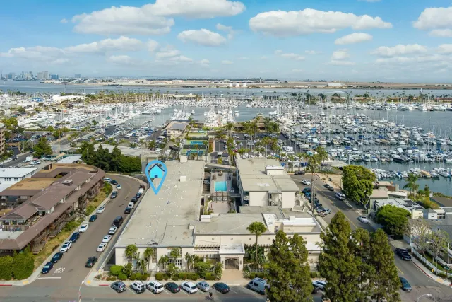 an aerial view of a city