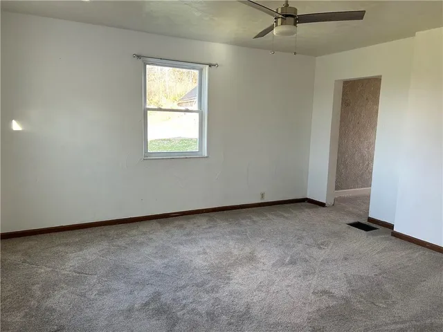 an empty room with a window