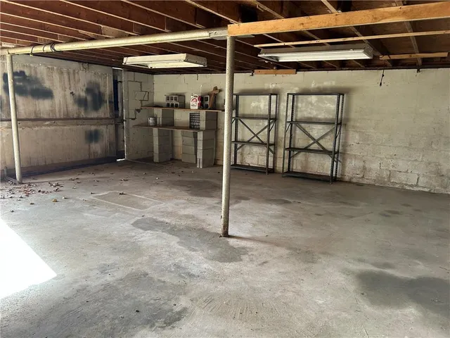 a view of a room with racks