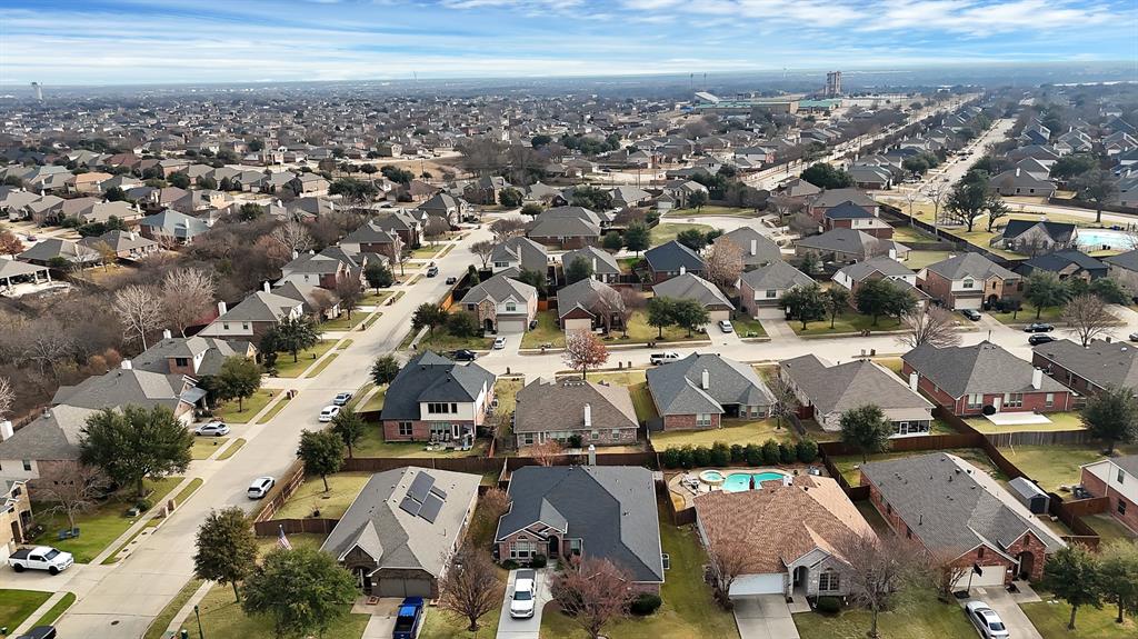 2832 Lone Ranger Trail Little Elm, TX 75068 - Photo 35 of 35 an aerial view of a city with lots of residential buildings