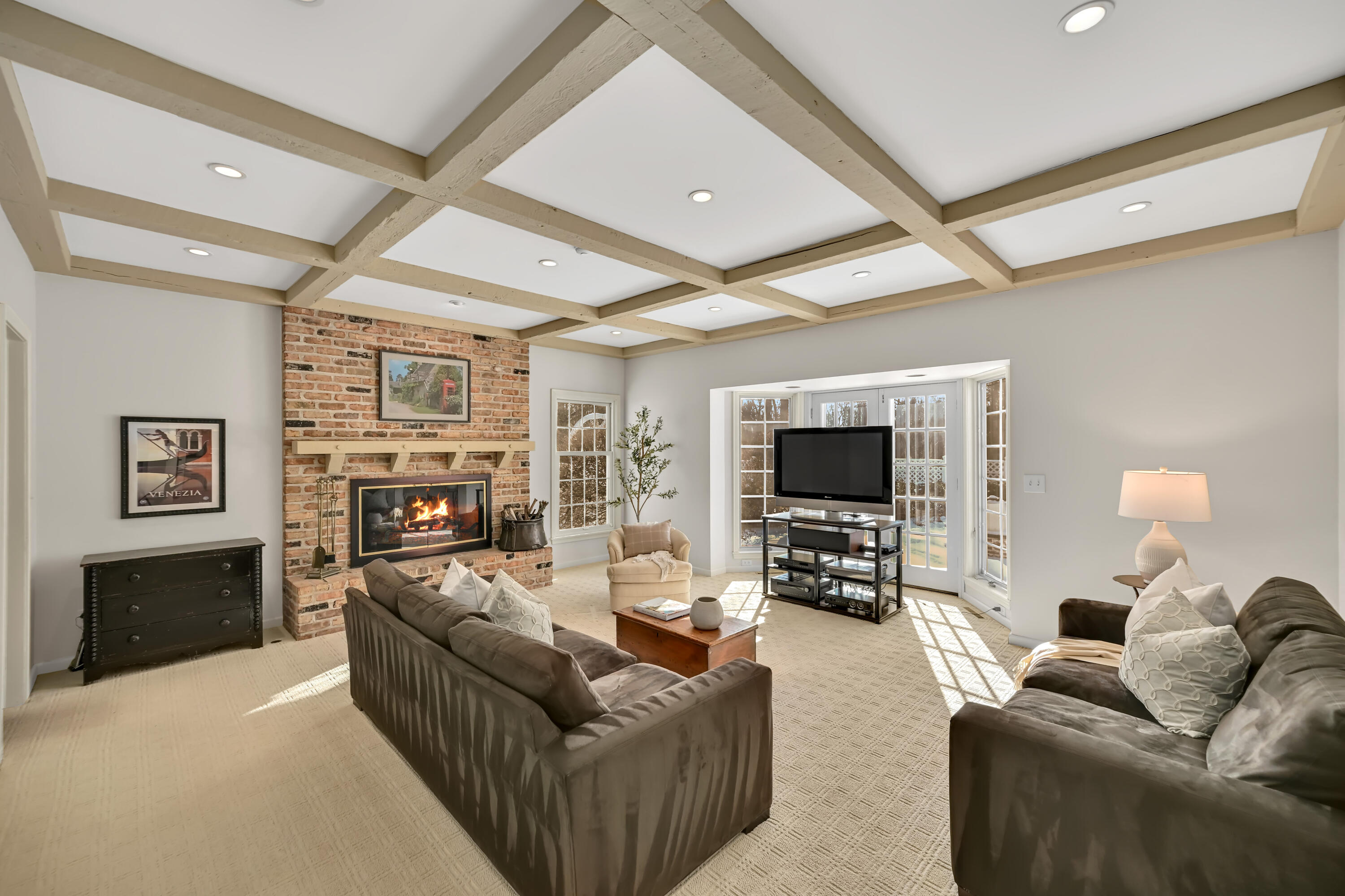 2305 West County Line Road River Hills, WI 53217 - Photo 10 of 41 Family Room with Fireplace