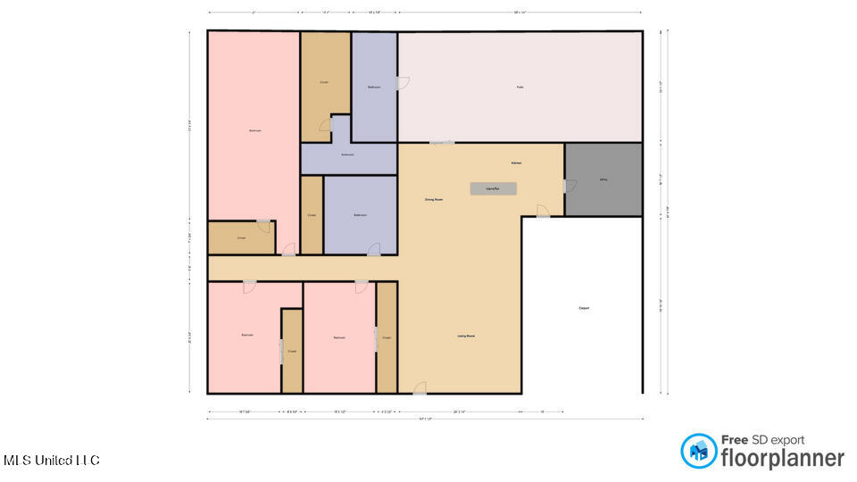 2534 Meadow Road Biloxi, MS 39531 - Photo 38 of 38 Floor Plan Sketch