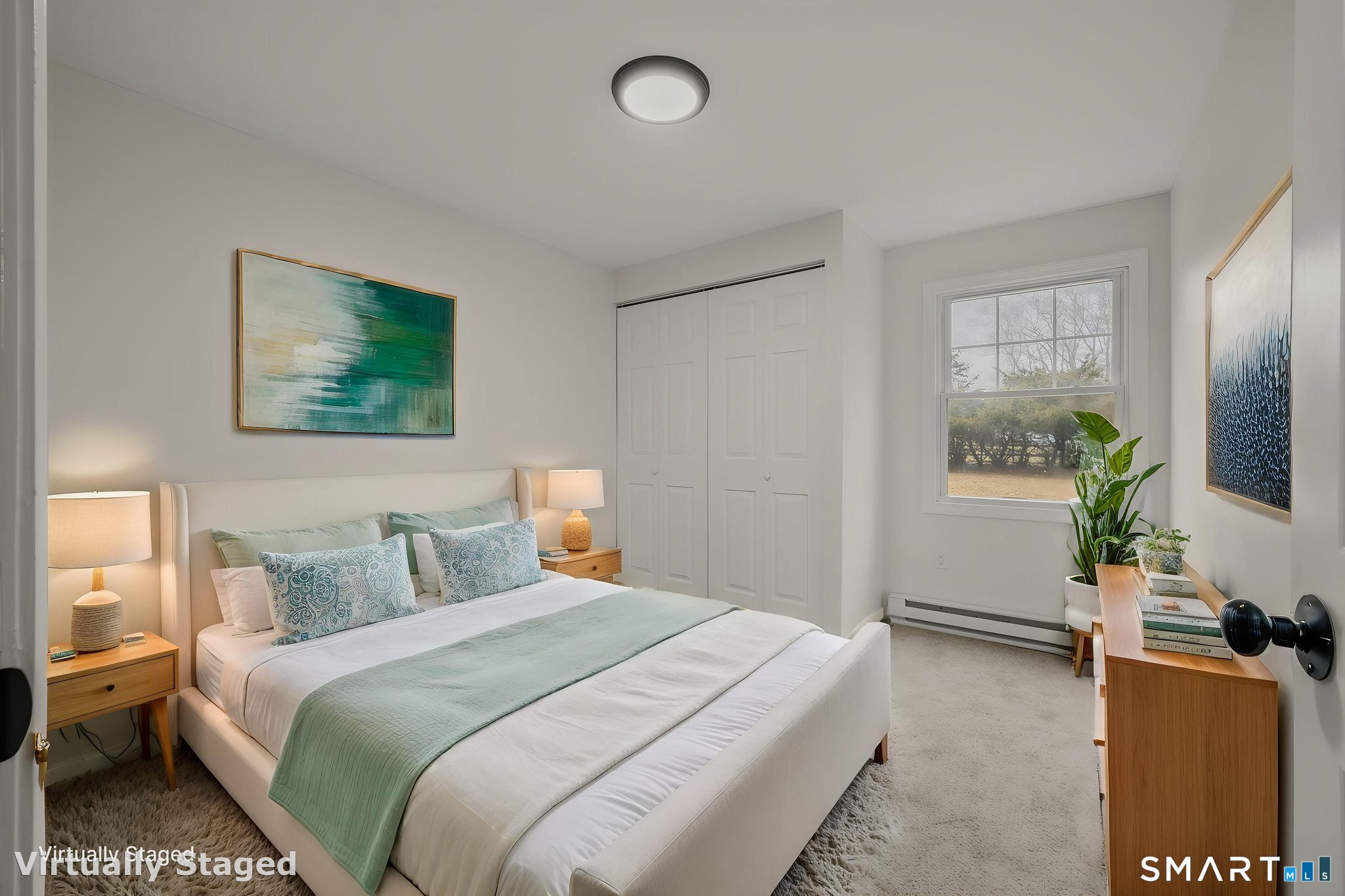 153 Meeting House Lane Ledyard, CT 06339 - Photo 31 of 39 a bedroom with a bed window and flat screen tv