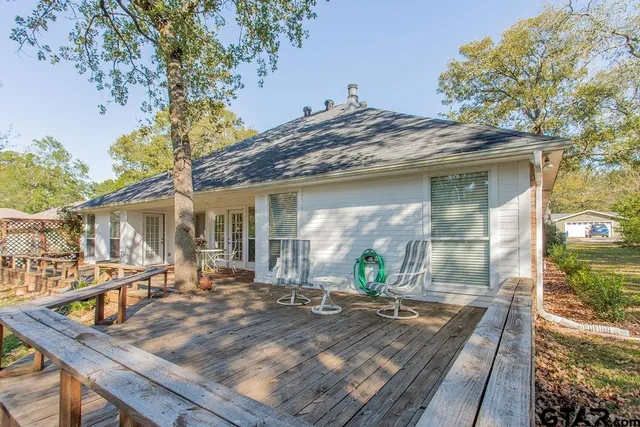 a view of a house with a patio