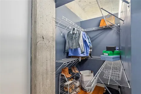 a view of entryway with a flower pot and stairs