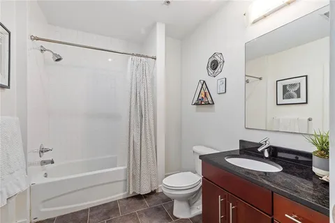 a living room with gym equipment