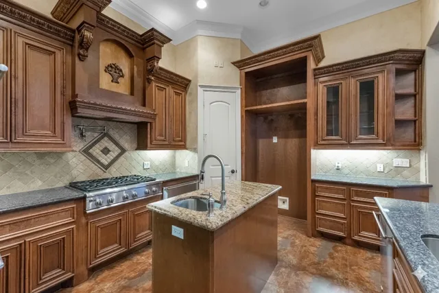 a bathroom with a tub and shower