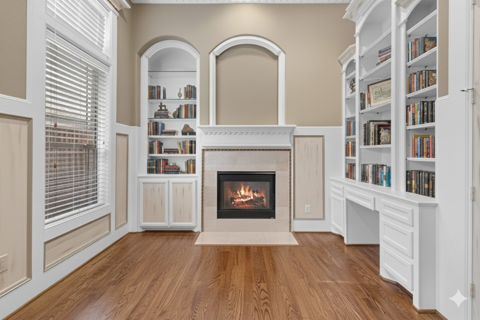 5411 Leopold Drive Houston, TX 77021 - Photo 13 of 50 a view of a livingroom with fireplace and wooden floor