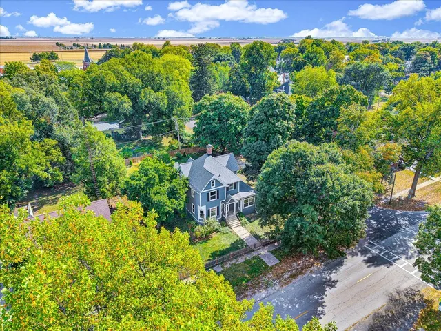 a aerial view of multiple house