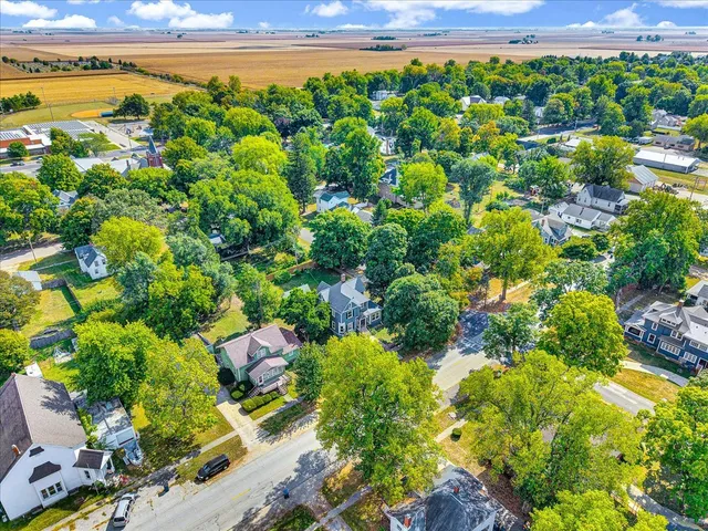 a view of a large body of water with lots of trees