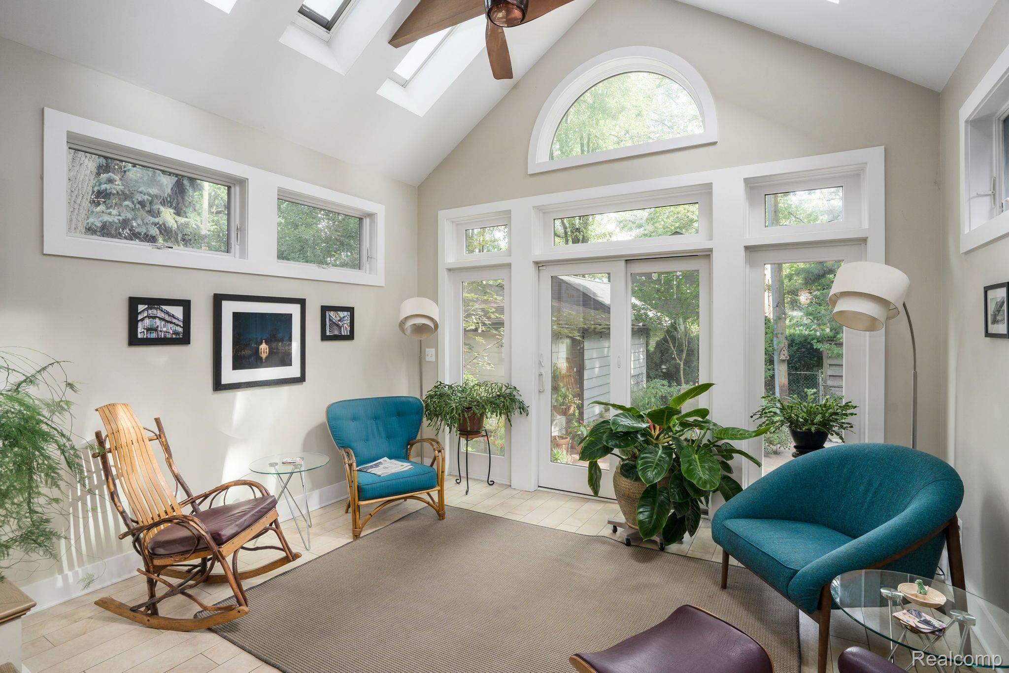 18 Sylvan Avenue Pleasant Ridge, MI 48069 - Photo 21 of 56 Skylight Sunroom with heated tile floor