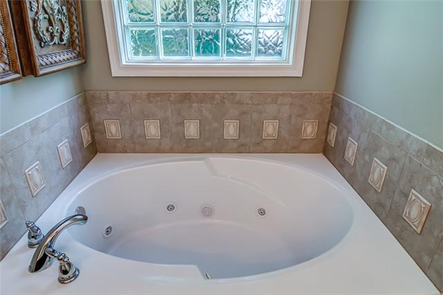 133 Ridgeview Trace Hendersonville, TN 37075 - Photo 11 of 20 The whirlpool soaking tub has beautiful glass window for natural lighting and is surrounded by tile back splash.
