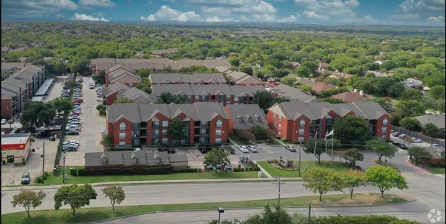an aerial view of multiple house