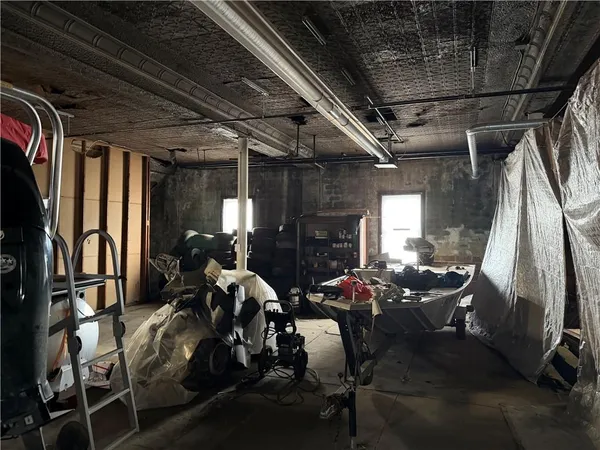 an aerial view of multiple house