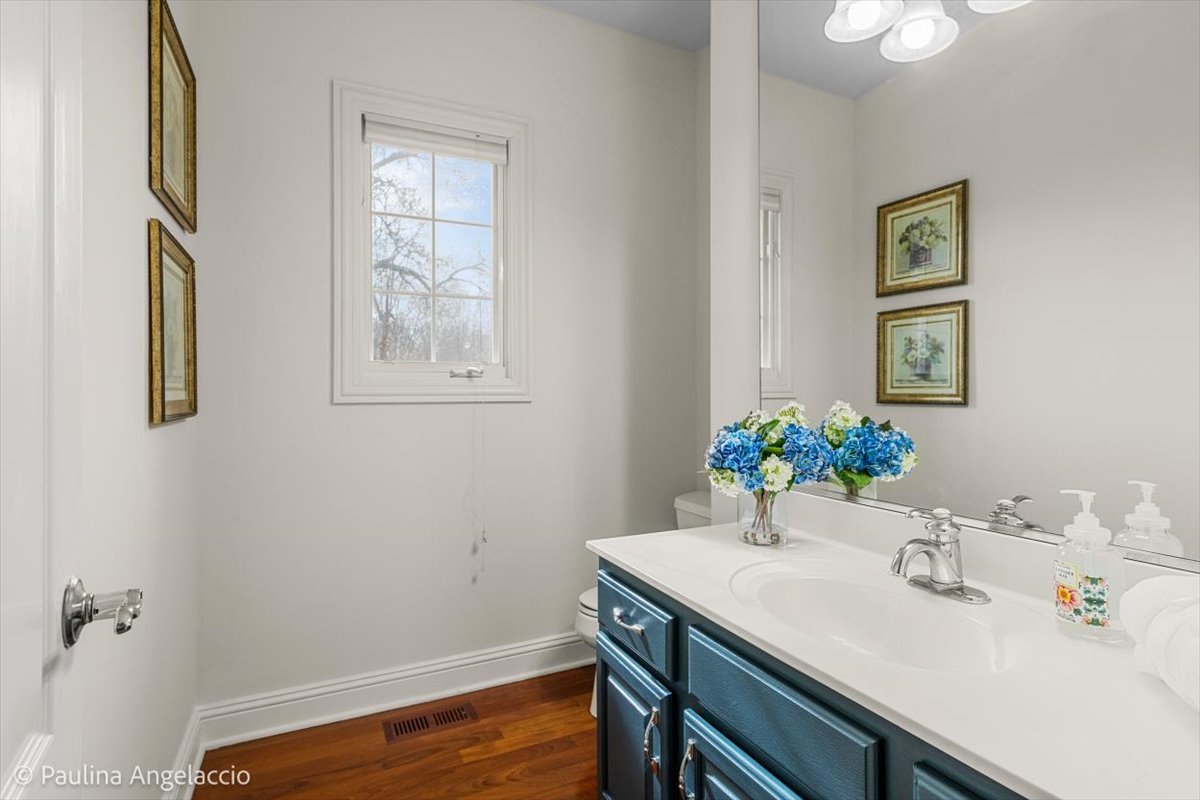1175 Woodburn Court Inverness, IL 60067 - Photo 22 of 68 a bathroom with a sink and a mirror
