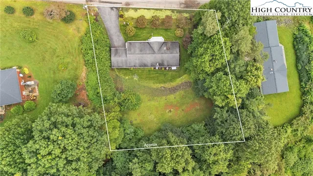 a view of a garden from a balcony