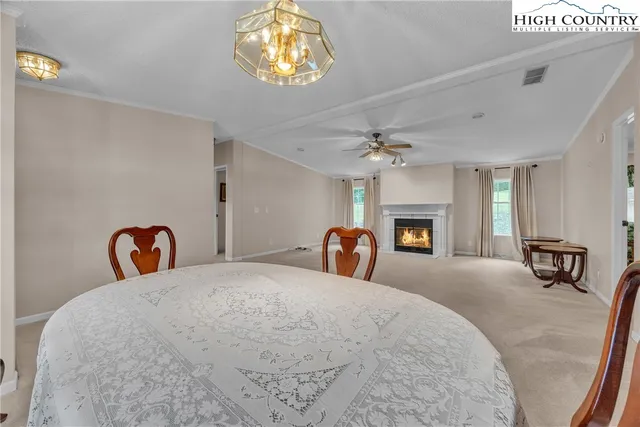 a view of a livingroom with a fireplace