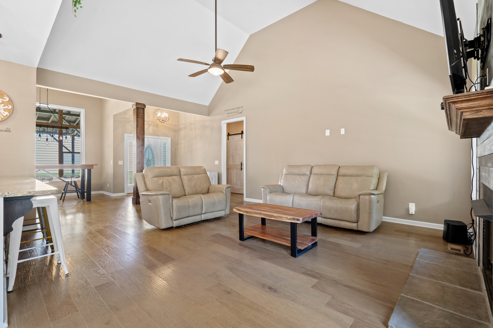 1506 Bend Road Clarksville, TN 37040 - Photo 12 of 56 a living room with furniture and a chandelier