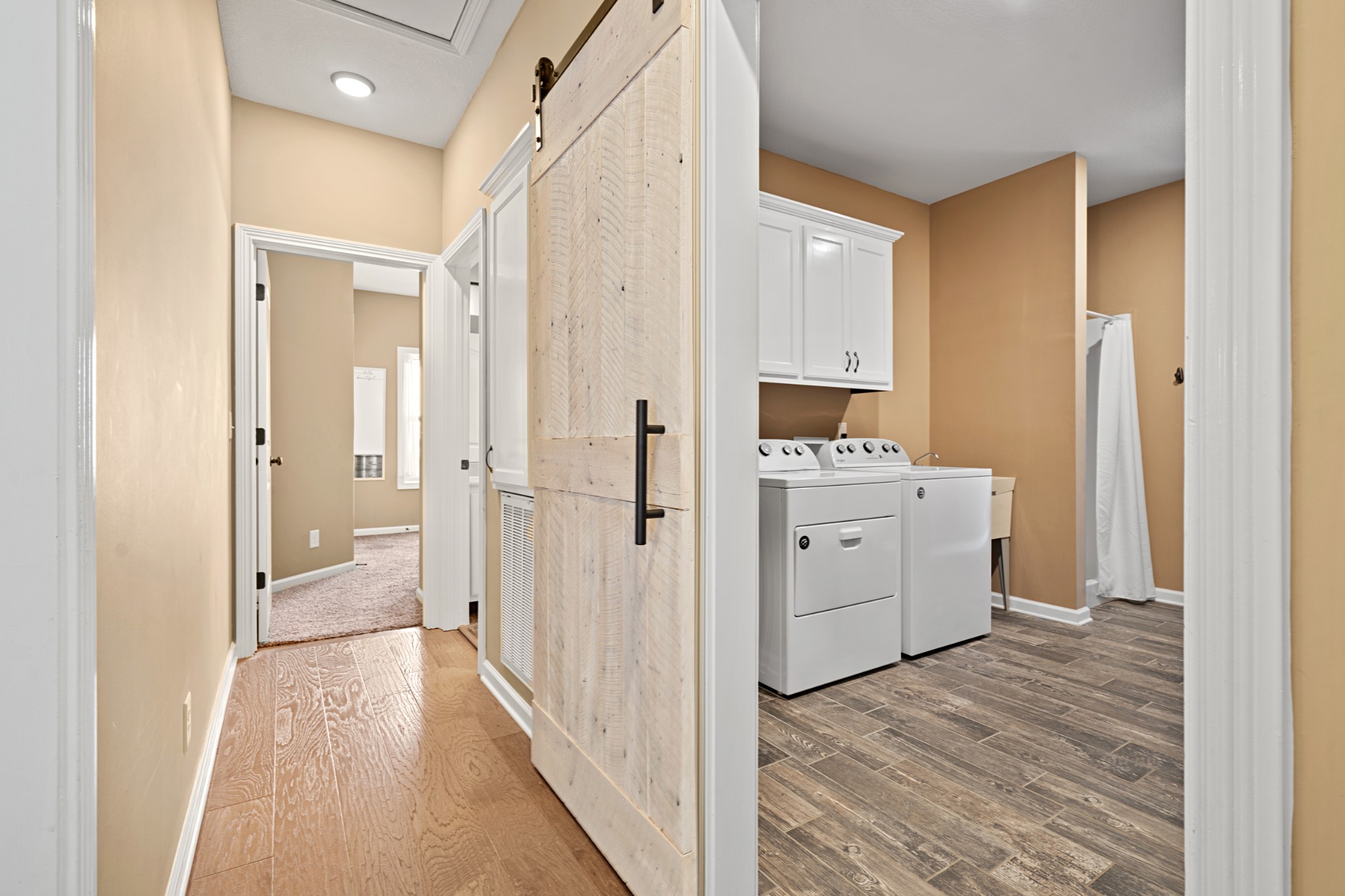 1506 Bend Road Clarksville, TN 37040 - Photo 32 of 56 a view of a hallway with closet and wooden floor