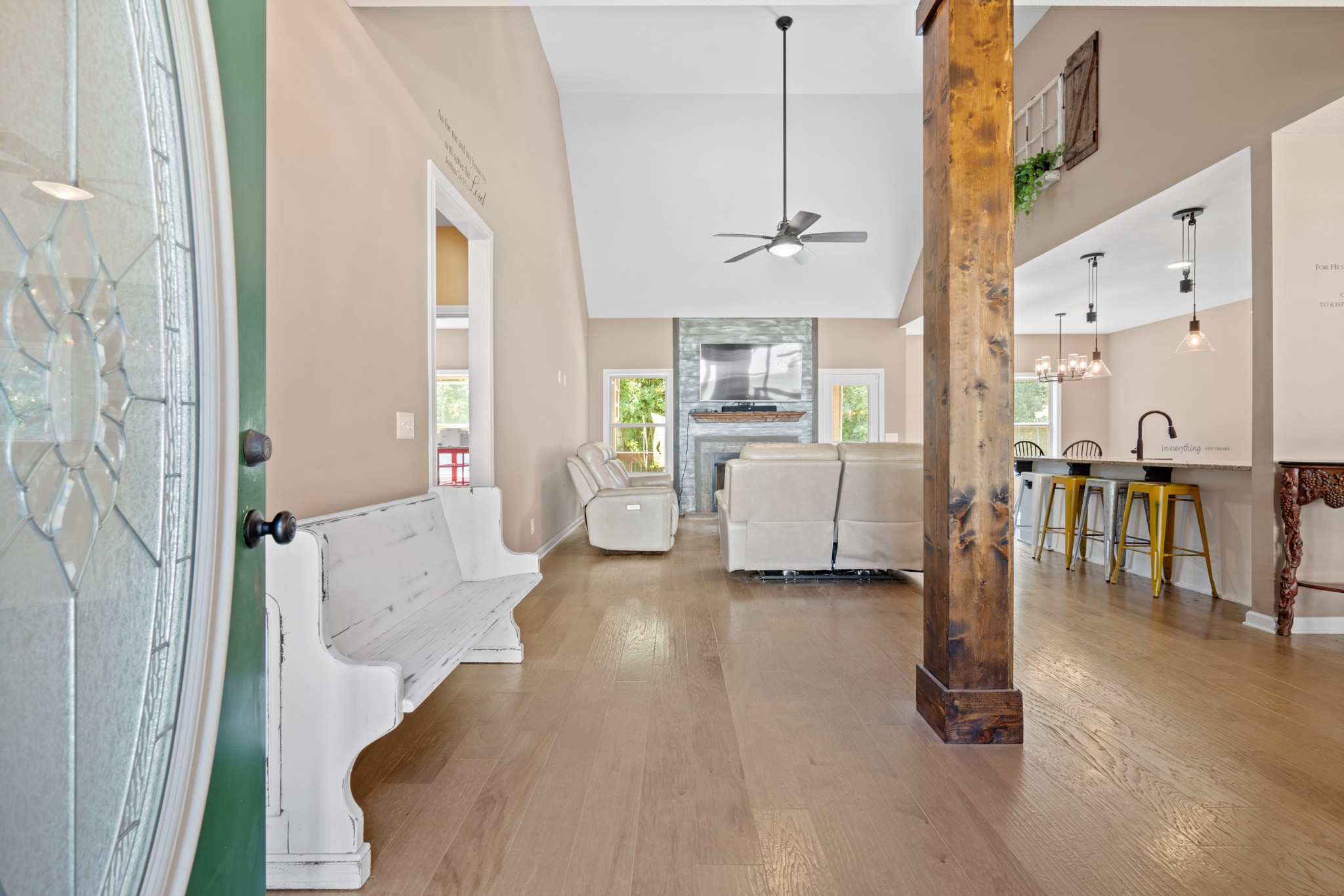 1506 Bend Road Clarksville, TN 37040 - Photo 4 of 56 a living room with furniture and a chandelier