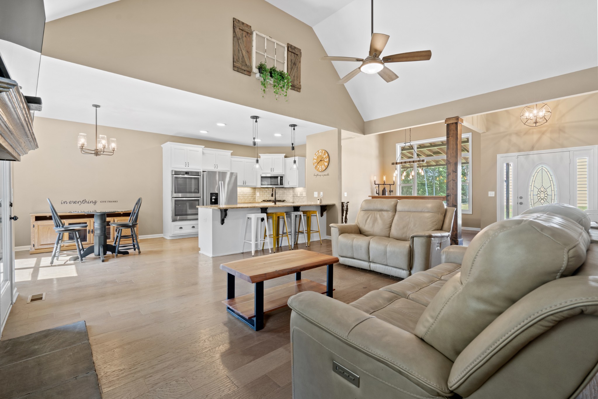 1506 Bend Road Clarksville, TN 37040 - Photo 10 of 56 a living room with furniture kitchen view and a large window